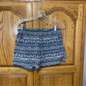 Patagonia Baggies Shorts in Mangrove Tiki Small Tidepool Blue Aztec Womens Small